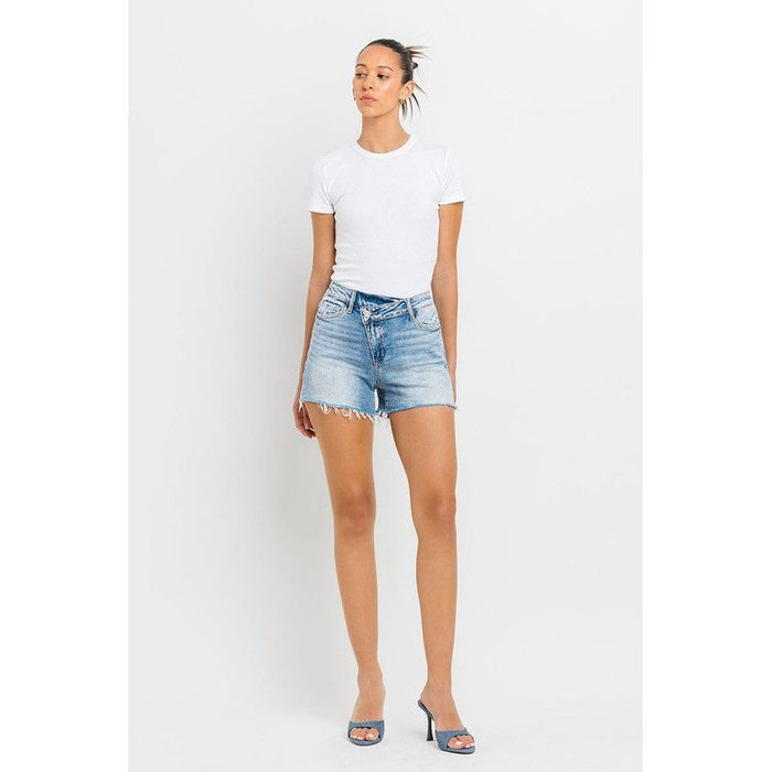 High Rise Criss Cross Shorts