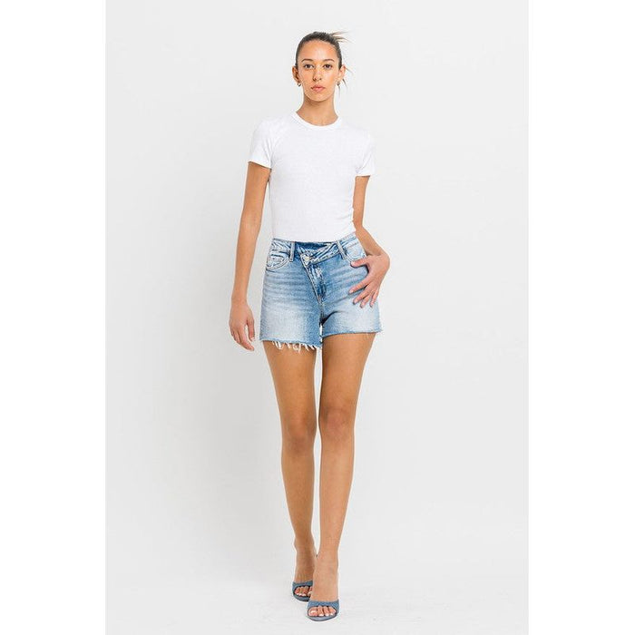 High Rise Criss Cross Shorts