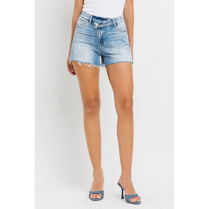 High Rise Criss Cross Shorts