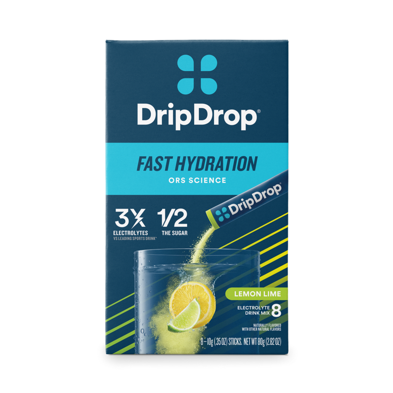 Drip Drop Drip Drop Lemon Lime Fast Hydration Electrolyte Drink Mix Powdered Beverage Mixes