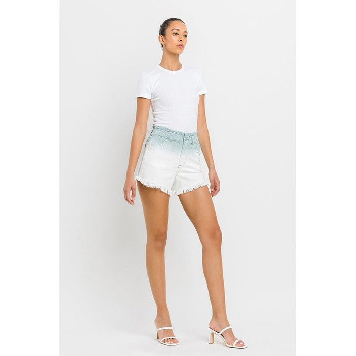 Super High Rise Paperbag Waistband Ombre Shorts