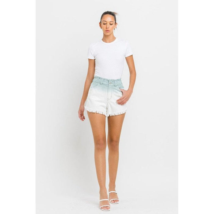 Super High Rise Paperbag Waistband Ombre Shorts