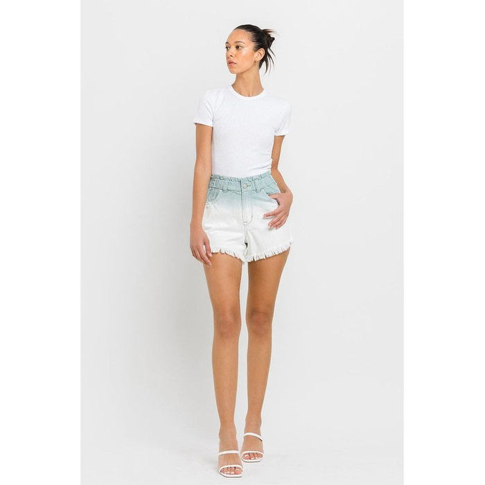 Super High Rise Paperbag Waistband Ombre Shorts