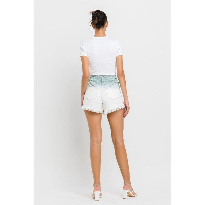 Super High Rise Paperbag Waistband Ombre Shorts