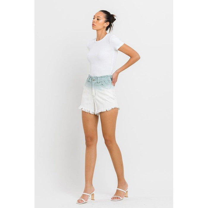 Super High Rise Paperbag Waistband Ombre Shorts