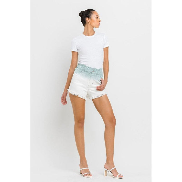 Super High Rise Paperbag Waistband Ombre Shorts