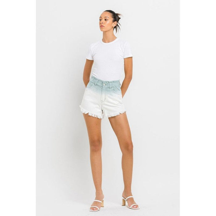 Super High Rise Paperbag Waistband Ombre Shorts