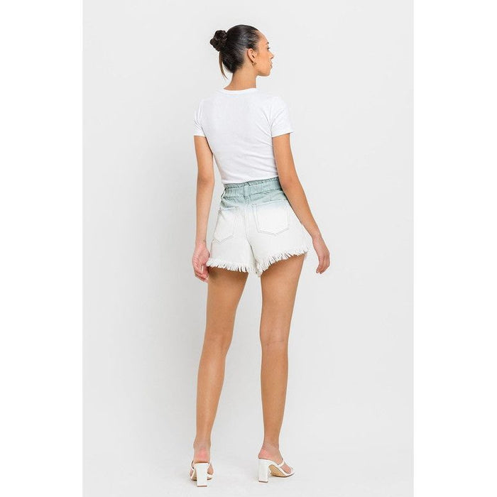 Super High Rise Paperbag Waistband Ombre Shorts