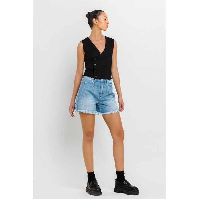 Super High Rise Pleats Shorts