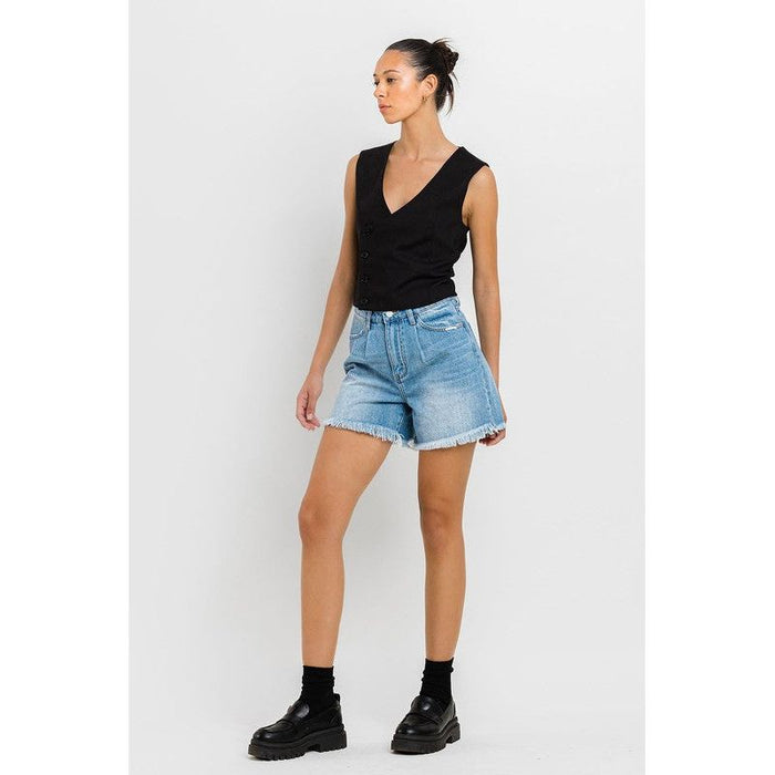 Super High Rise Pleats Shorts