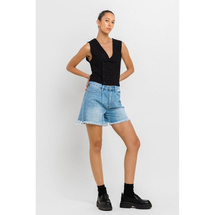 Super High Rise Pleats Shorts