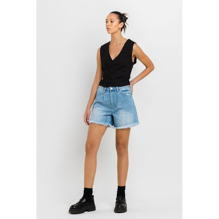 Super High Rise Pleats Shorts