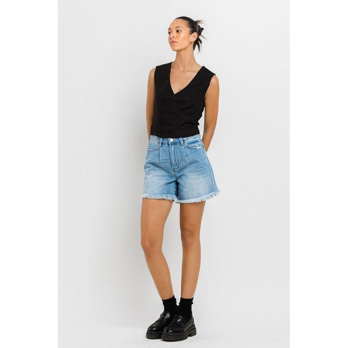 Super High Rise Pleats Shorts