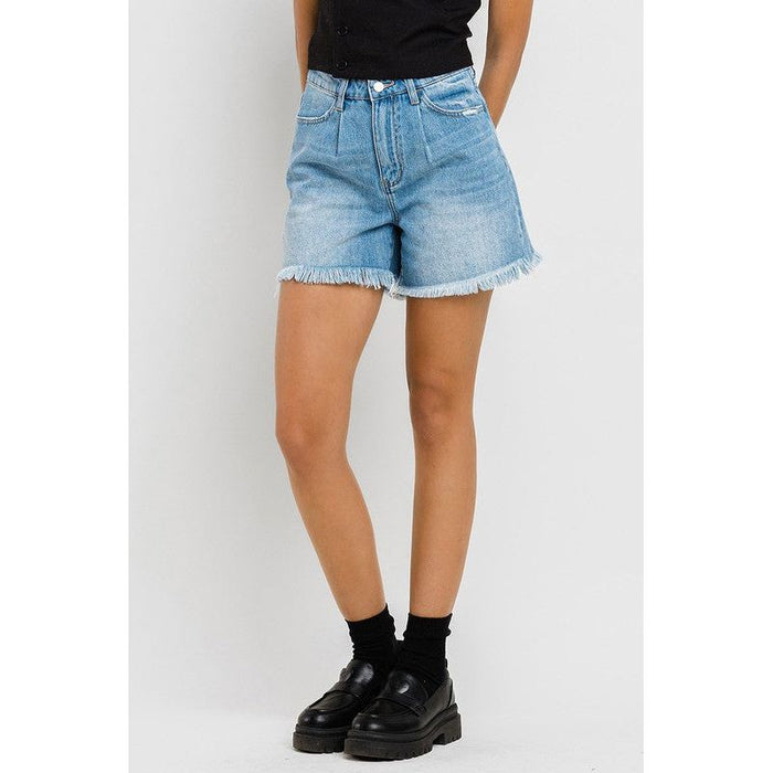 Super High Rise Pleats Shorts