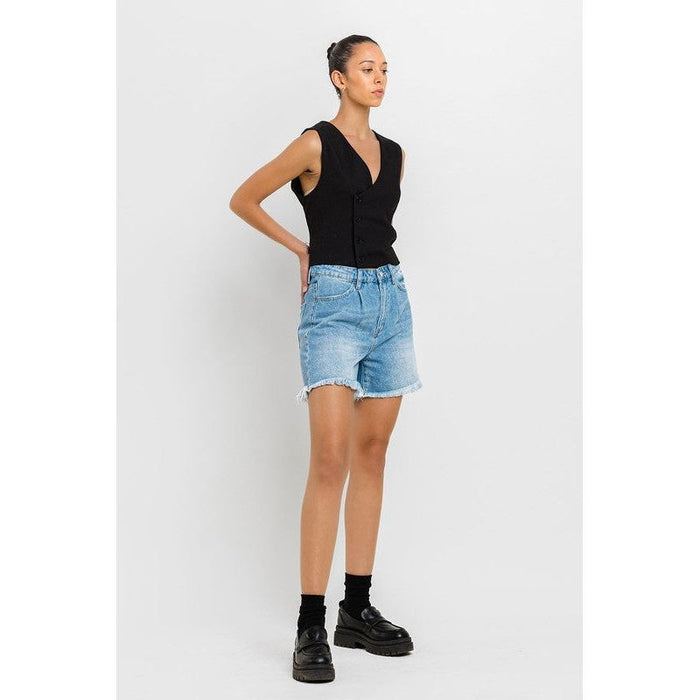 Super High Rise Pleats Shorts