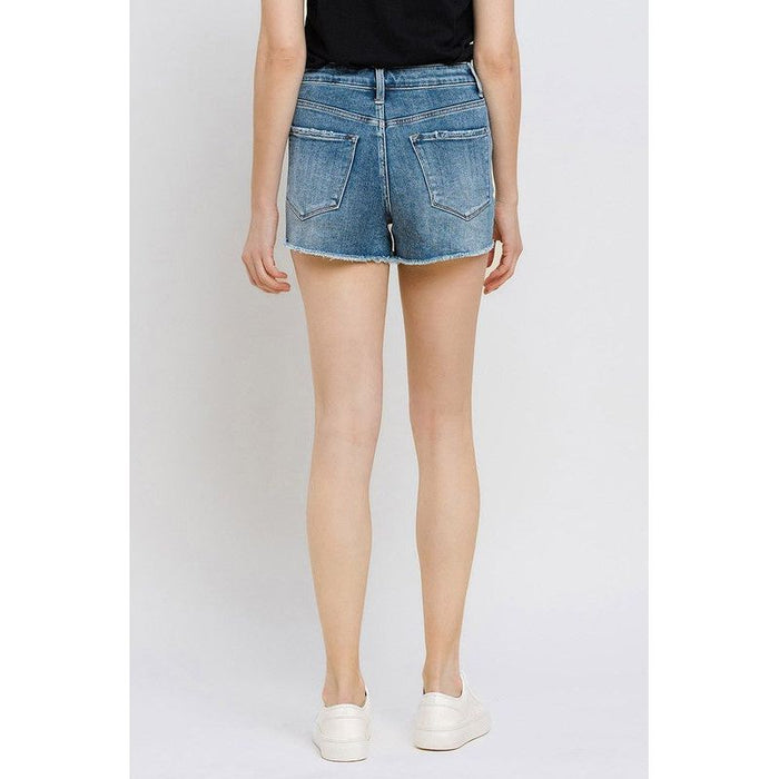 Super High Rise Button Up Stretch Shorts