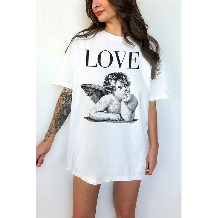 Love Valentines Oversized Graphic Tee