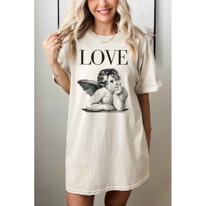 Love Valentines Oversized Graphic Tee