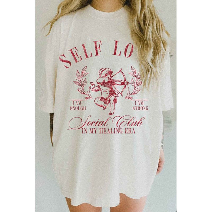 SELF LOVE VALENTINES OVERSIZED TEE