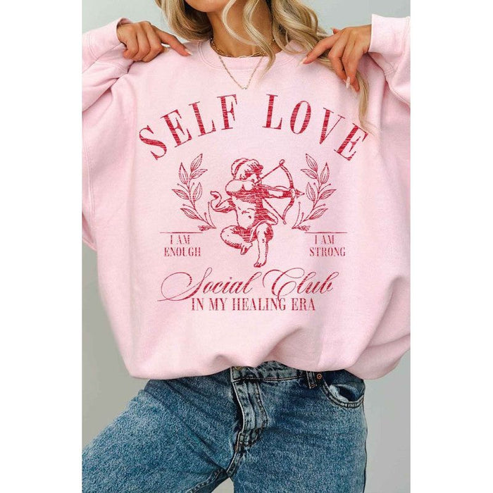 SELF LOVE VALENTINES OVERSIZED SWEATSHIRT