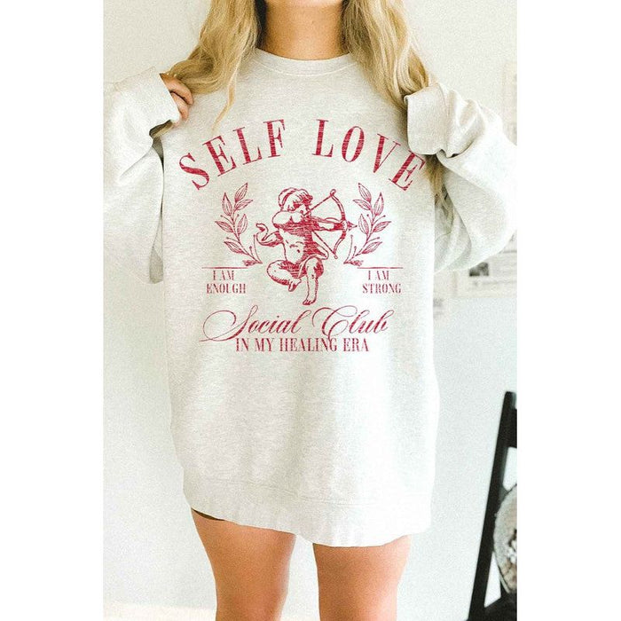 SELF LOVE VALENTINES OVERSIZED SWEATSHIRT