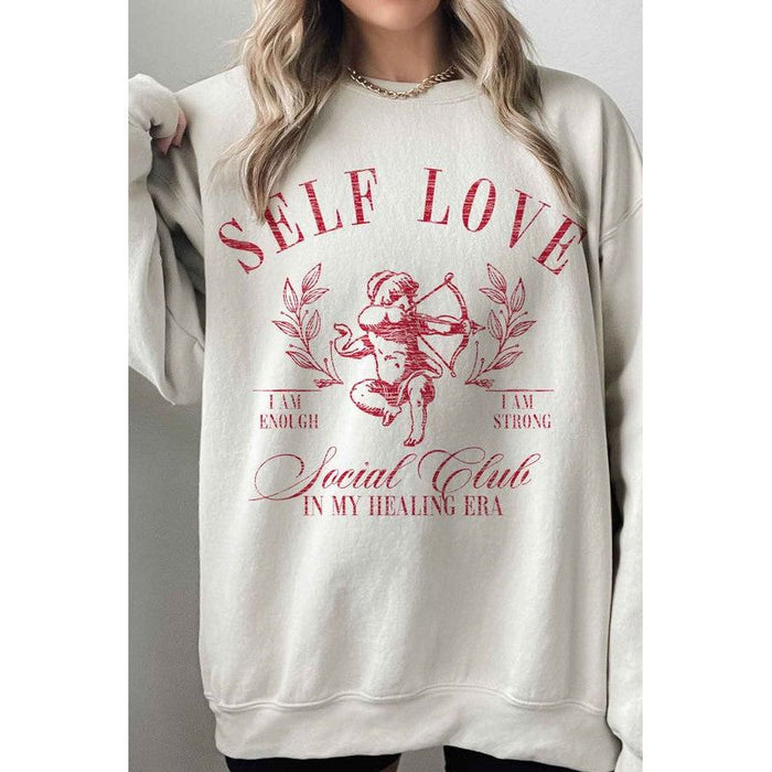 SELF LOVE VALENTINES OVERSIZED SWEATSHIRT