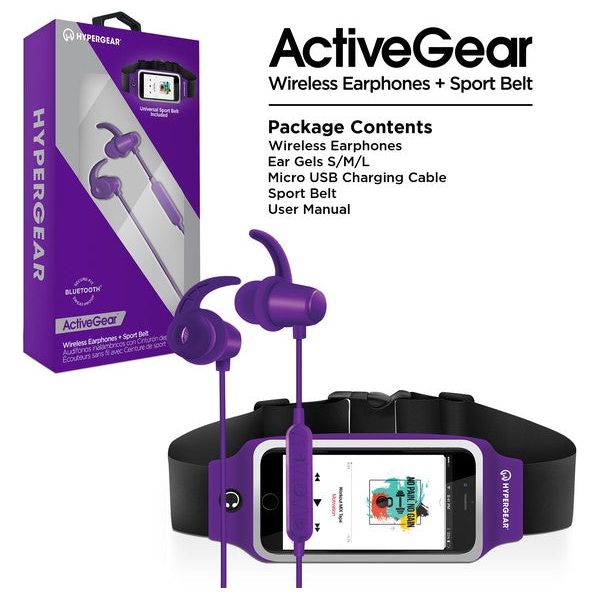 HyperGear ActiveGear Wireless Earphones & Belt