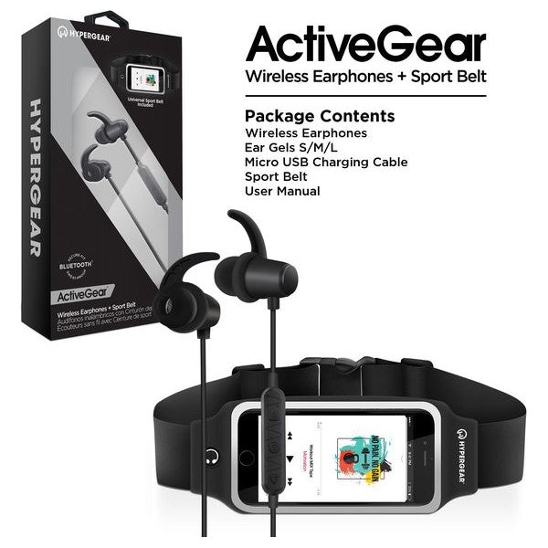 HyperGear ActiveGear Wireless Earphones & Belt