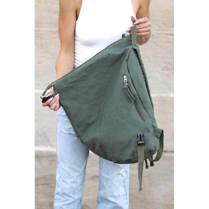 Kai Asymmetric Canvas Backpack