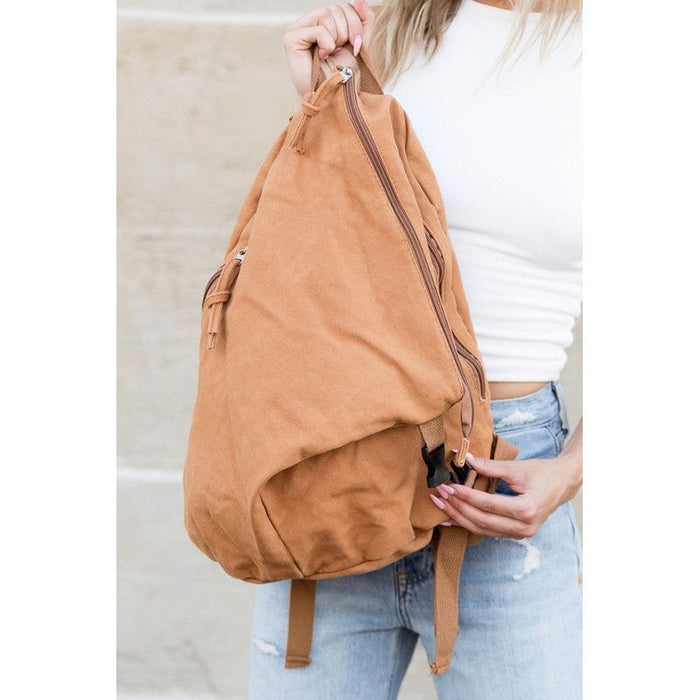 Kai Asymmetric Canvas Backpack