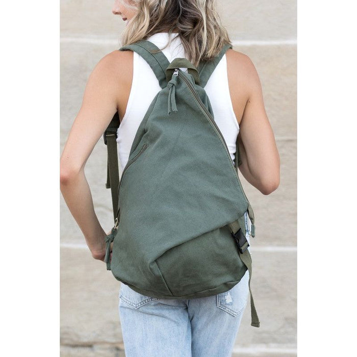 Kai Asymmetric Canvas Backpack