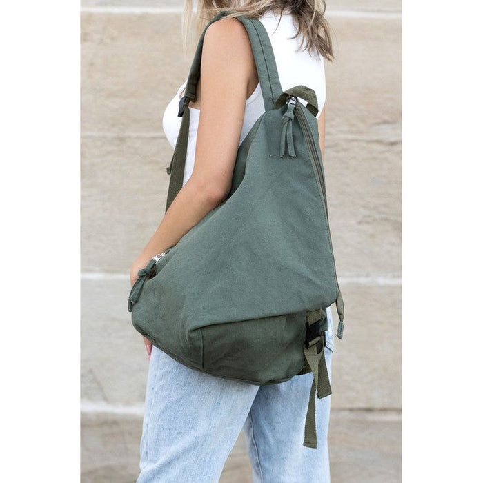 Kai Asymmetric Canvas Backpack