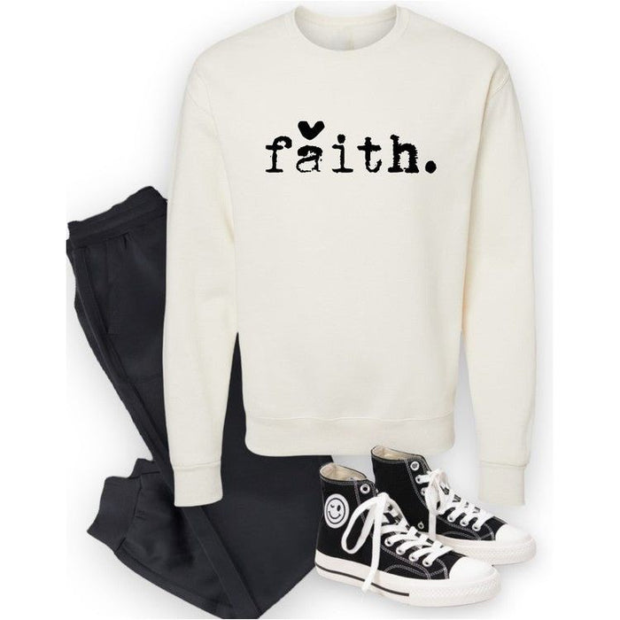 Faith Heart Cozy Graphic Sweatshirt