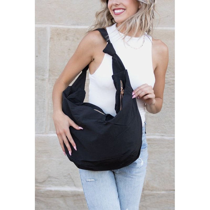 Piper Oversized Nylon Carryall Messenger