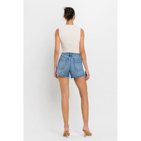 High Rise Side Slit A Line Shorts