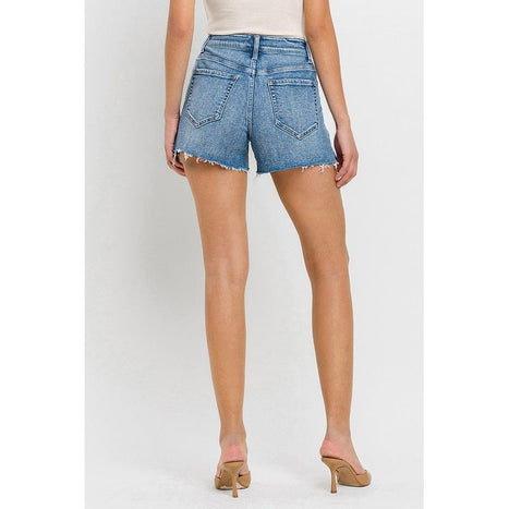 High Rise Side Slit A Line Shorts