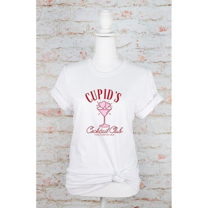 Cupid's Cocktail Club Valentine Graphic Tee