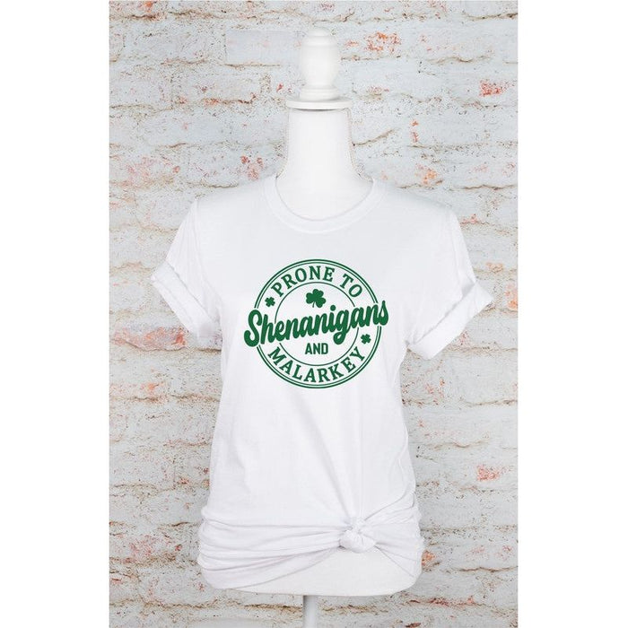 Prone to Shenanigans & Malarkey Graphic Tee