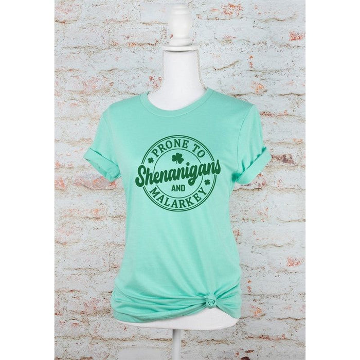 Prone to Shenanigans & Malarkey Graphic Tee