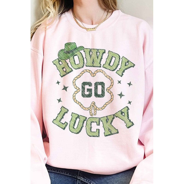 Howdy Go Lucky St Patrick's Oversized Sweatshirt