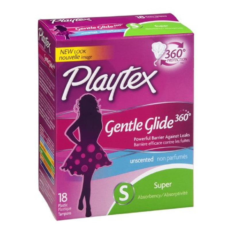 Playtex Playtex Gentle Glide Tampons, Plastic, Super Absorbency, Unscented Tampons White Smoke