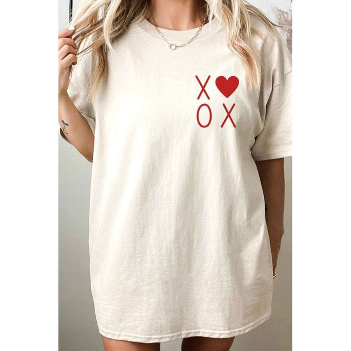 Xoxo Valentines Pocket Oversized Tee