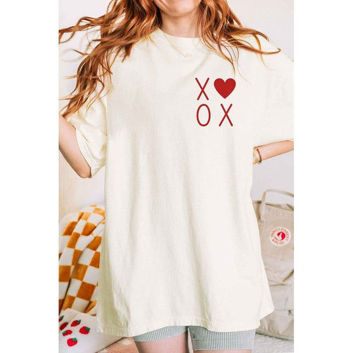 Xoxo Valentines Pocket Oversized Tee