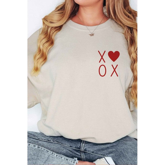 Xoxo Valentines Pocket Oversized Sweatshirt