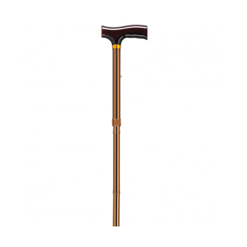 Drive Medical Drive Medical Lightweight Adjustable Bronze Folding Cane With T Handle Canes & Walking Sticks