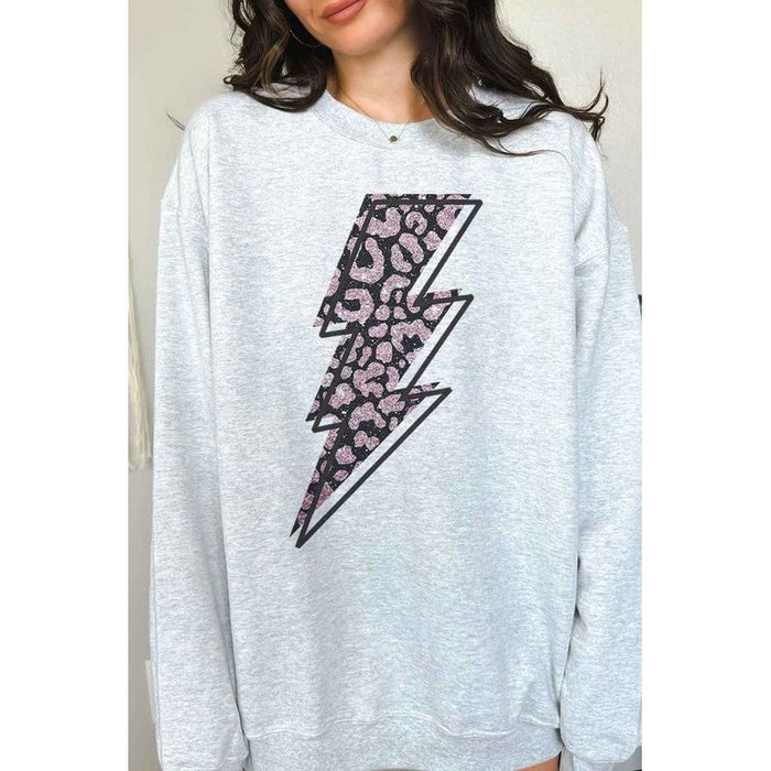 Leopard Lightning Graphic Sweatshirt