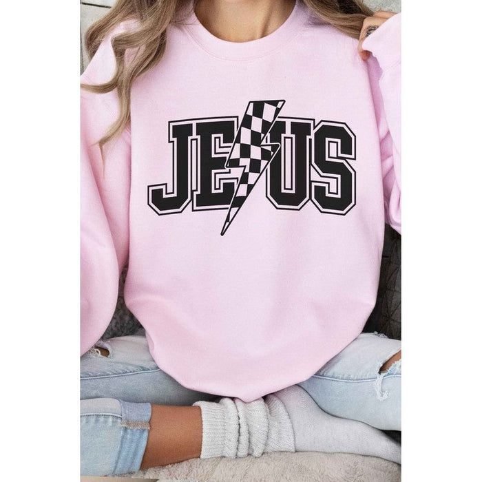 Jesus Lightning Graphic Sweatshirt