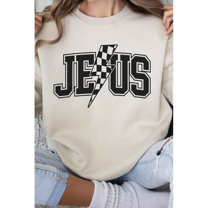 Jesus Lightning Graphic Sweatshirt