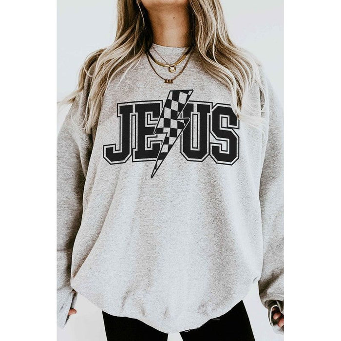 Jesus Lightning Graphic Sweatshirt