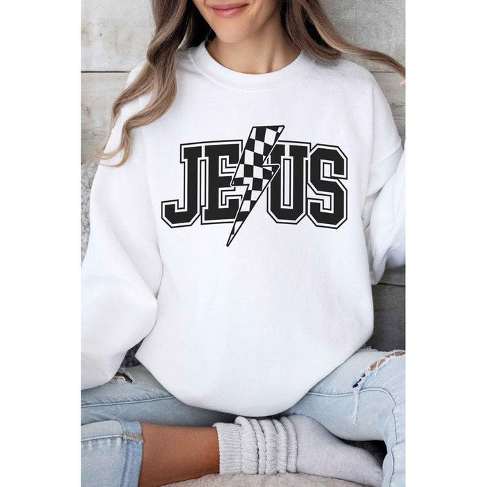 Jesus Lightning Graphic Sweatshirt